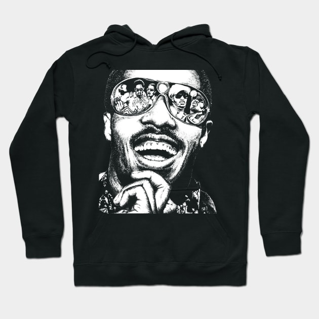 Stevie Wonder Hoodie by Riso Art